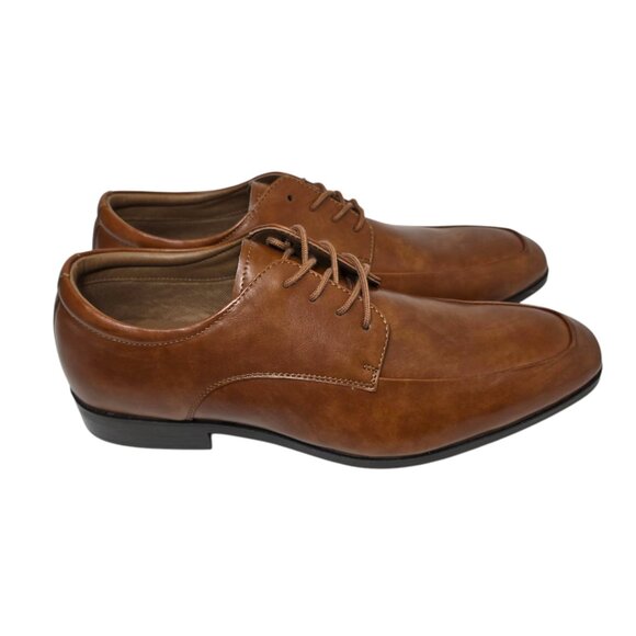 George Casual Dress Oxfords Shoes Memory Foam Men's Size 11 Brown Tommyy Lace-Up - Picture 2 of 9